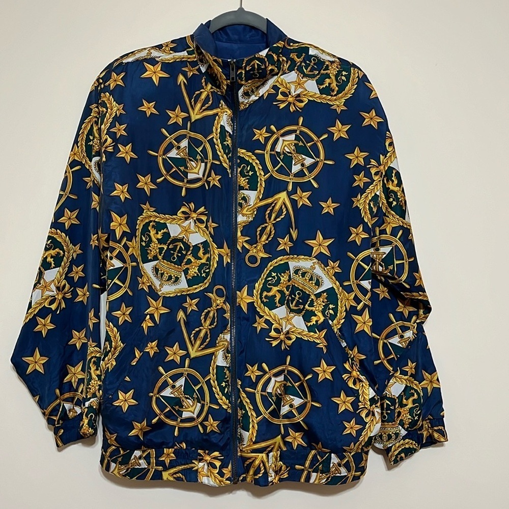 Lady Lavon Silk Nautical Themed Vintage Jacket Size Small